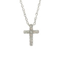 Cubic Zirconia Trendy Cross Pendant Necklace